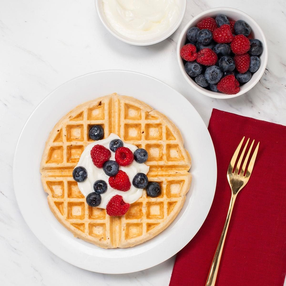 Crispy, Fluffy Oatmeal Waffles: Fiber-Rich Breakfast Perfection